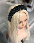 Ruffled Leatherette Headband