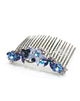 Crystal Hair Comb with Frosted Flowers (pair)
