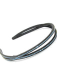 Thin Crystal Black Headband