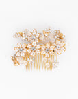 Rose Gold Floral Hair Comb