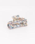 Medium Marble Patterned Rectangular Hair Claw