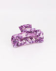 Medium Marble Patterned Rectangular Hair Claw
