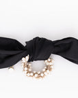 Satin Pearl Ponytail Holder