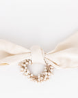 Satin Pearl Ponytail Holder