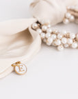 Satin Pearl Ponytail Holder