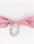 Satin Pearl Ponytail Holder