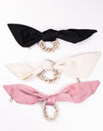 Satin Pearl Ponytail Holder