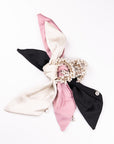 Satin Pearl Ponytail Holder