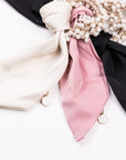 Satin Pearl Ponytail Holder
