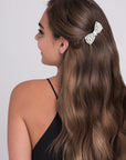 Pearl and Crystal Bow Barrette - Soho Style Canada