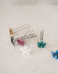 Ombre Crystal Flower Hair Stick