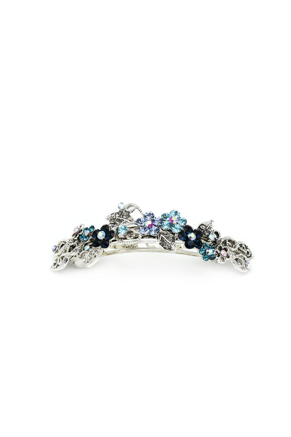 Floral Gardena Crystal Barrette - Barrette, Soho Style