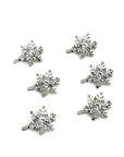 Soho Style Barrette clear Snowflake Crystal Magnetic Barrettes (6 piece set)