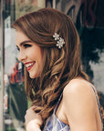 Crystal Daisy Magnetic Barrette - Barrette, Soho Style