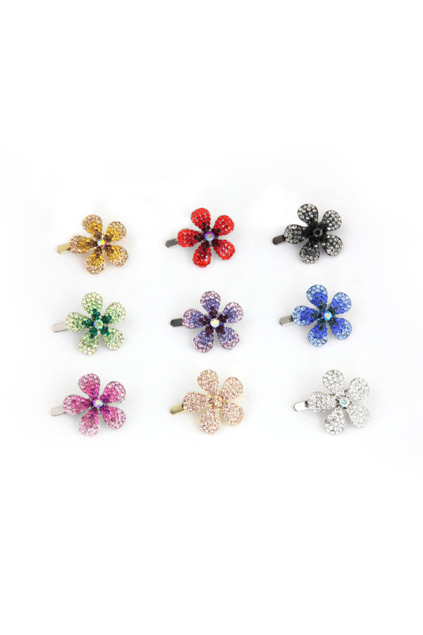 Crystal Daisy Magnetic Barrette - Barrette, Soho Style
