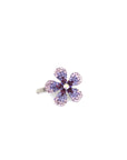 Soho Style Barrette Purple / Single Crystal Daisy Magnetic Barrette