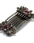 Frosted Flowers Hair Comb (Pair) - Hair Comb, Soho Style