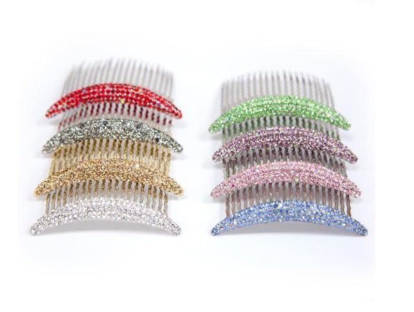 Soho Style Hair Comb Blue Crescent Moon Hair Comb