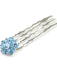Soho Style Hair Comb BLUE Crystal Cluster Mini Hair Comb