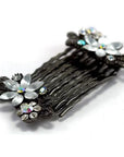 Frosted Flowers Hair Comb (Pair) - Hair Comb, Soho Style