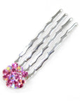 Soho Style Hair Comb MULTI-PINK Crystal Cluster Mini Hair Comb