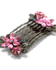 Frosted Flowers Hair Comb (Pair) - Hair Comb, Soho Style