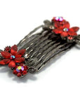 Frosted Flowers Hair Comb (Pair) - Hair Comb, Soho Style