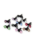 Soho Style Hair Jaws Clear / Pack of 10 Mini Flower Hair Jaws with Crystal Petals Black Body