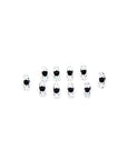 Soho Style Hair Jaws Clear / Pack of 10 Mini Flower Hair Jaws with Crystal Petals Black Body