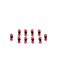 Soho Style Hair Jaws Red / Pack of 10 Mini Flower Hair Jaws with Crystal Petals Black Body