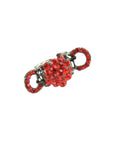 Soho Style Hair Jaws red / Single Mini Crystal Cluster Hair Jaw