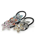 Soho Style Ponytail Holder clear Flower Crystal Petal Ponytail holder