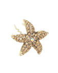 Soho Style Stick Amber Crystal Starfish Hair Stick