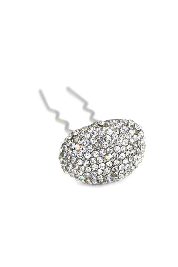 Soho Style Stick Clear / Single Crystal Mushroom Hair Stick