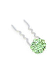 Soho Style Stick Green Mini Crystal Cluster Hair Stick