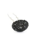 Soho Style Stick Jet Black / Single Crystal Mushroom Hair Stick