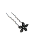 Soho Style Stick Jet Black Small Crystal Daisy Hair Stick
