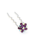 Soho Style Stick Multi- Purple Mini Crystal Cluster Hair Stick