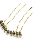 Soho Style Stick Multi-Tone Almond Crystal Hair Stick