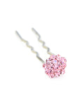 Soho Style Stick Pink Mini Crystal Cluster Hair Stick