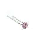 Soho Style Stick Purple Mini Crystal Cluster Hair Stick