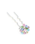 Soho Style Stick Rainbow Mini Crystal Cluster Hair Stick