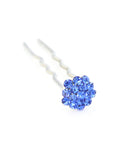 Soho Style Stick Sapphire Mini Crystal Cluster Hair Stick