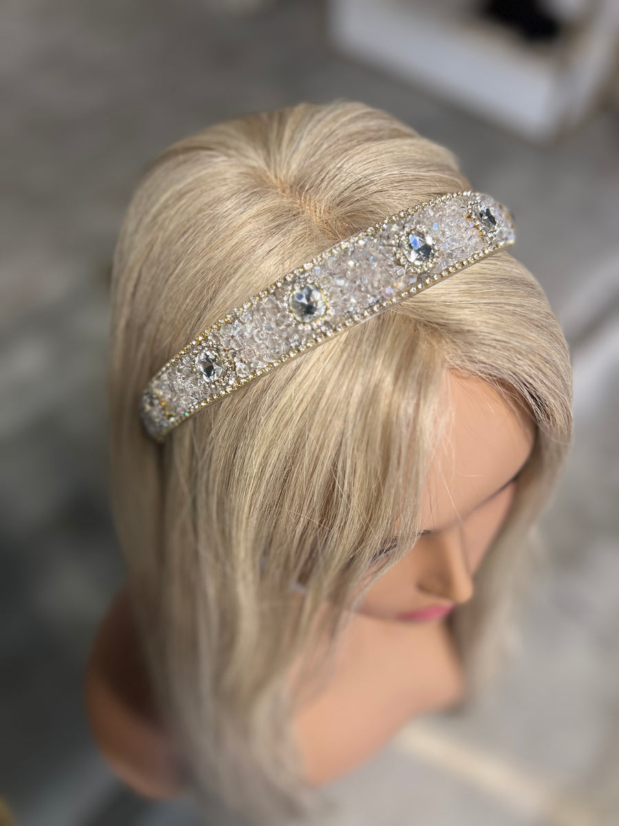 Rectangular Crystal Hair Crown