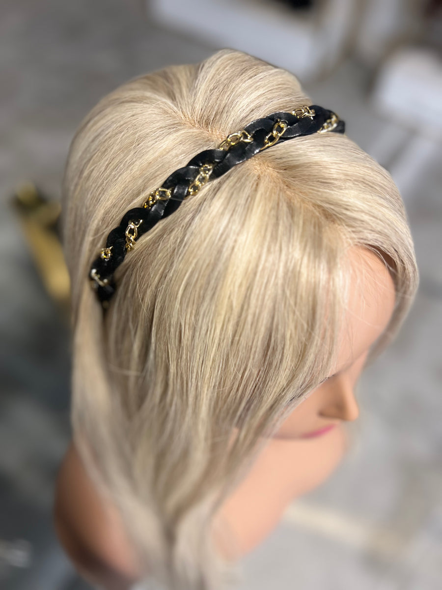 Petite Leather Chain Headband
