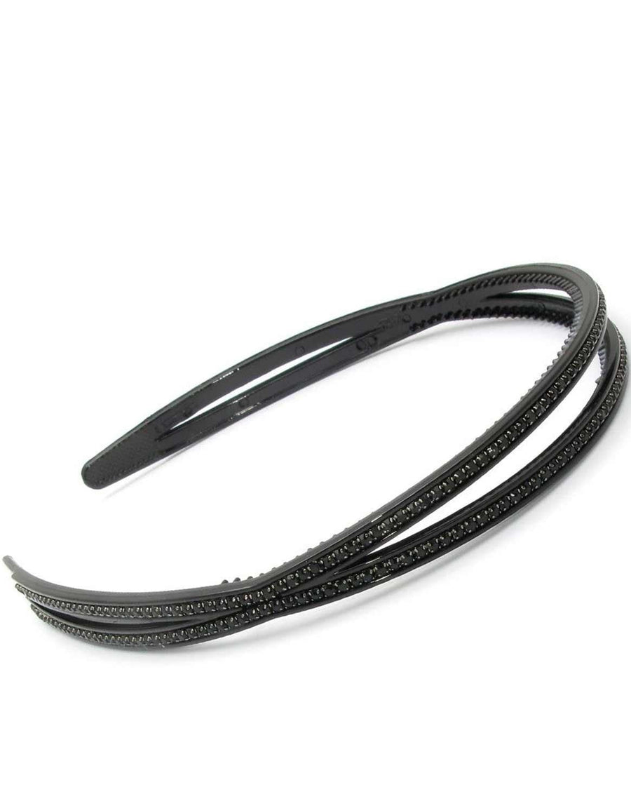 Thin Crystal Black Headband