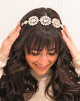 Trio Crystal Floral Hair Crown