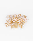 Rose Gold Floral Hair Comb