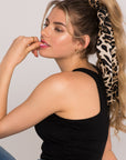 She's So Extra - Long Leopard Bow Scrunchie - Soho Style Canada