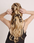 New Hollywood Glam Leopard Bow Scrunchie - Soho Style Canada